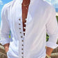 👕50% OFF NOW! 🌊 Men's Linen Button Up Summer Beach Shirt – Breathable, lightweight & relaxed fit – perfect for seaside vacations, BBQs or sunny days ☀️