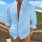 👕50% OFF NOW! 🌊 Men's Linen Button Up Summer Beach Shirt – Breathable, lightweight & relaxed fit – perfect for seaside vacations, BBQs or sunny days ☀️