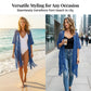 🔥 50% OFF TODAY! 🌴 Women's Open-Front Knit Cover-Up ✨ Lightweight, Breezy & Perfect for Summer