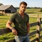 🎉 LIMITED TIME 50% OFF! 👕 Breathable T-Shirt – Classic V-Neck Henley Design & Premium Polyester Fabric 💪