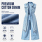 👗 50% OFF NOW! 👖 Women Sleeveless High Slit Denim Vest Dress – Flattering longline fit, high slit & stylish – Perfect for summer layering & casual chic ☀️