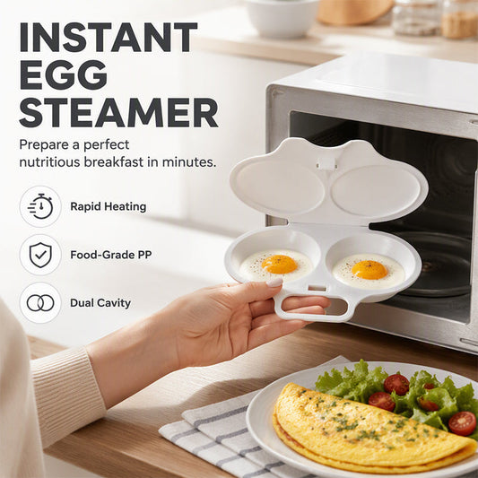 🥗🎁 50% OFF! Microwave Egg Poacher – From £3.25! Dual‑cavity, non‑stick & easy clean. Healthier than frying – stock up & save! 🏠✅